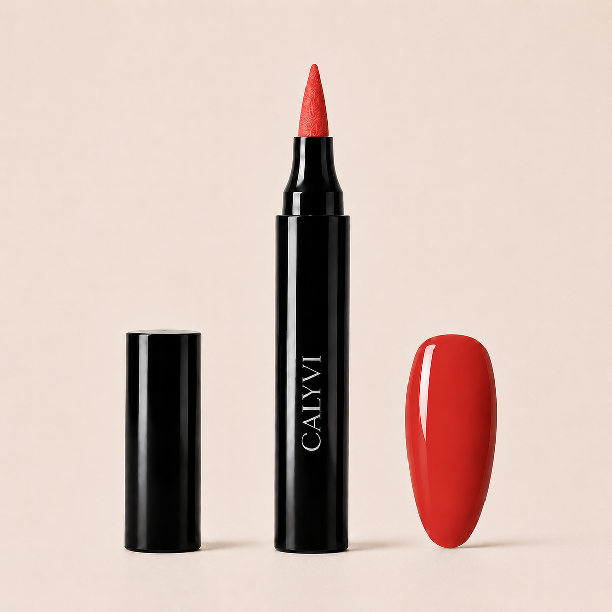 CALYVI Nail Pen — stylo vernis à ongles, teinte Corail Rouge