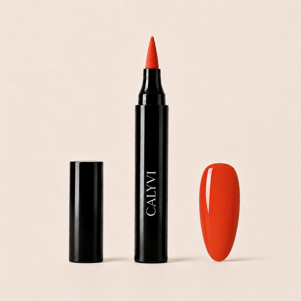 CALYVI Nail Pen — stylo vernis à ongles, teinte Rouge Orangé